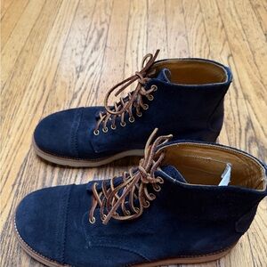 Yuketen Johnson Fo Navy Suede Boots Sz Mens 10.5D
